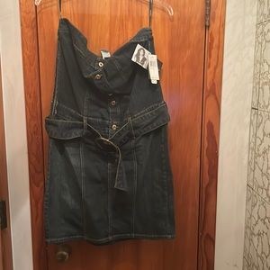 Baby Phat Denim Strapless mini dress 👗